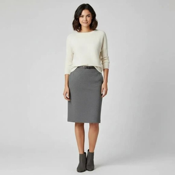 LOFT Dresses & Skirts - LOFT Outlet‎ Knit Sweater Pencil Skirt Gray Women's Size Medium Petite